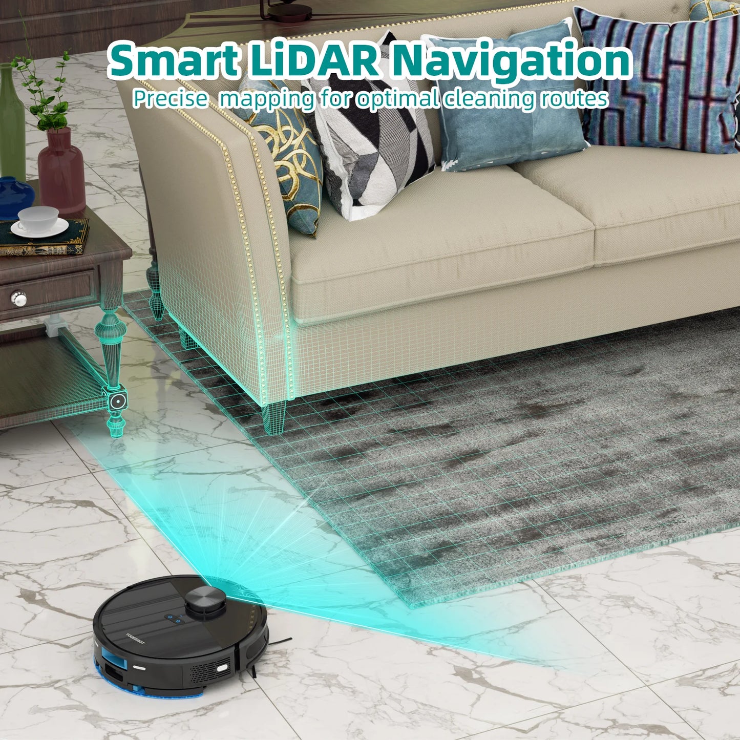 🧹 TOQEEBOT Smart Cleaning Robot – 4500Pa Suction | Auto Empty | Laser Navigation | WiFi & Alexa Control