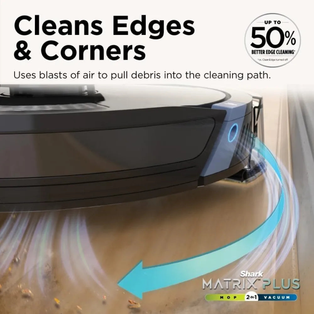 🦈 Shark Matrix Plus 2-in-1 Robot Vacuum & Mop – Sonic Mopping | Matrix Clean | Self-Empty Base | HEPA Filter | Smart Home Mapping